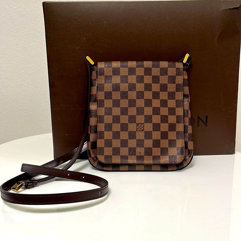 ✨ LOUIS VUITTON Musette Salsa Damier Ebene Crossbody Bag
